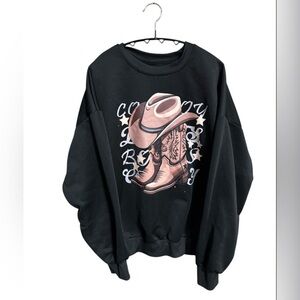 SHEIN Black Cowgirl Sweatshirt